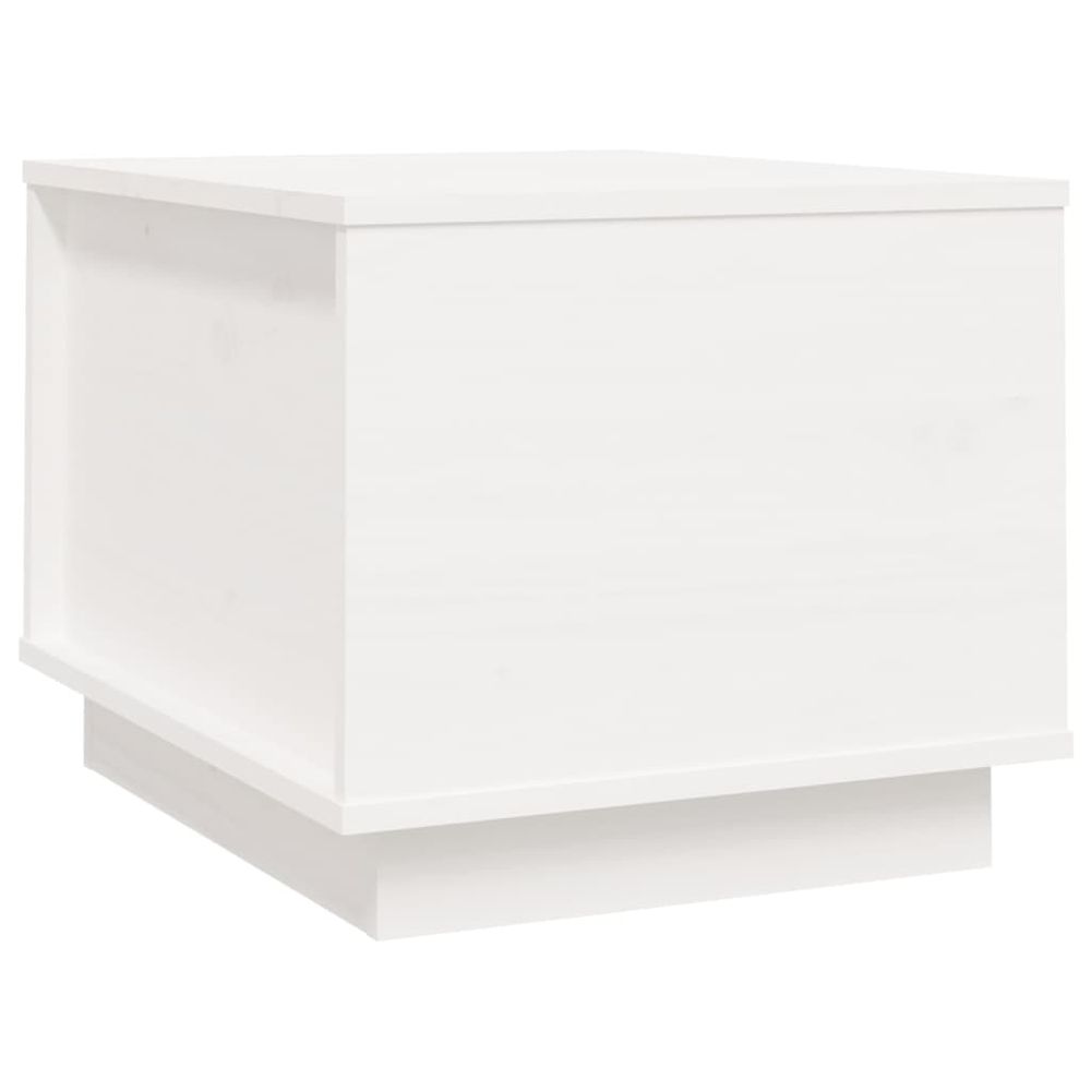 Vidaxl Konferenčný stolík biely 40x50x35 cm borovicový masív